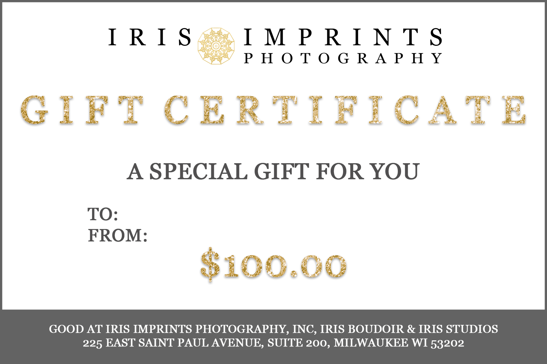 Gift Certificate $100